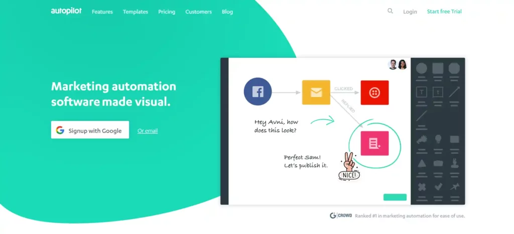 Autopilot - Home page - Marketing automation tool