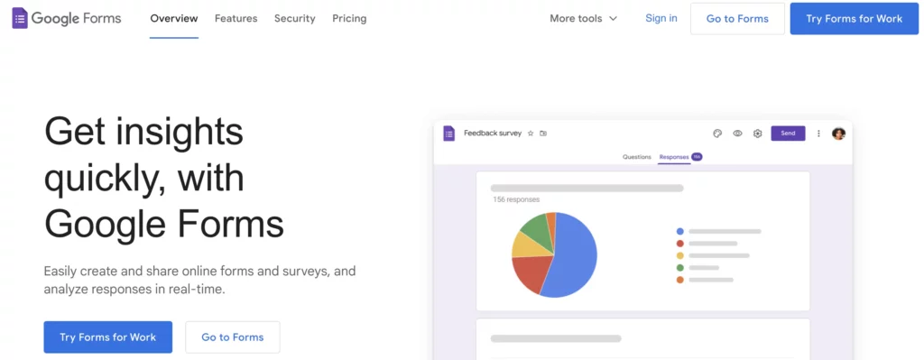  homepage of Google Forms with notion