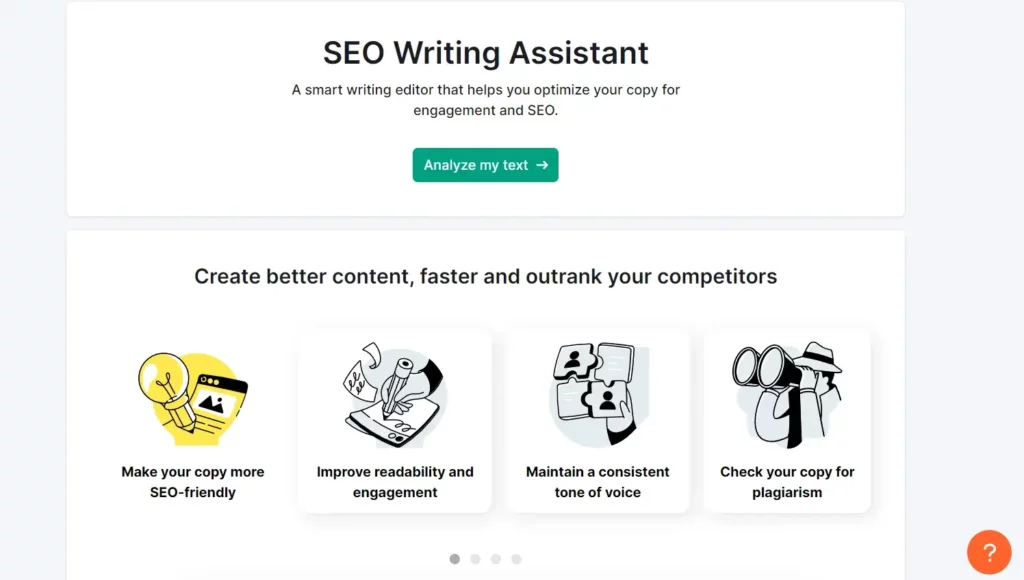 SEO Writing assistant - Home page