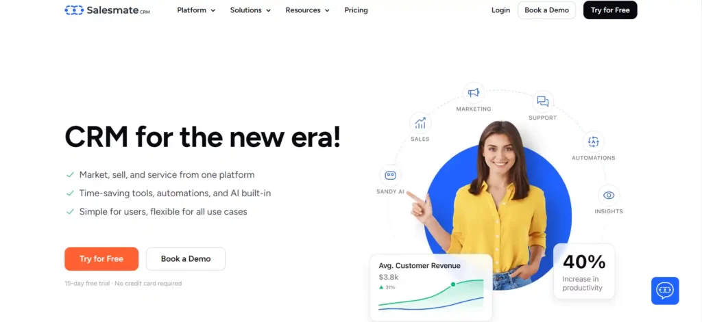 Salesmate - Home page - Marketing automation tool