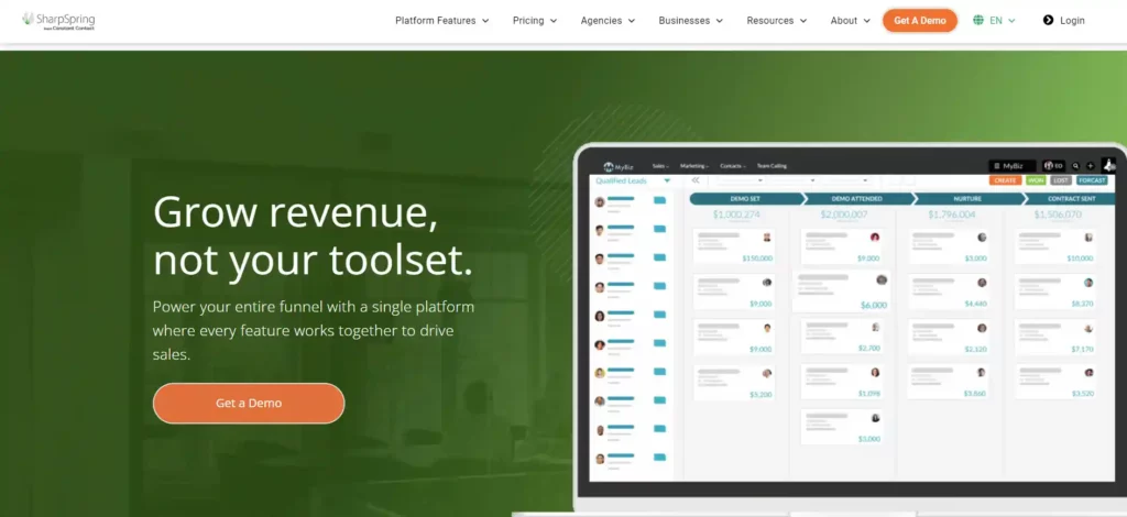 SharpSpring - Home page - Marketing automation tool