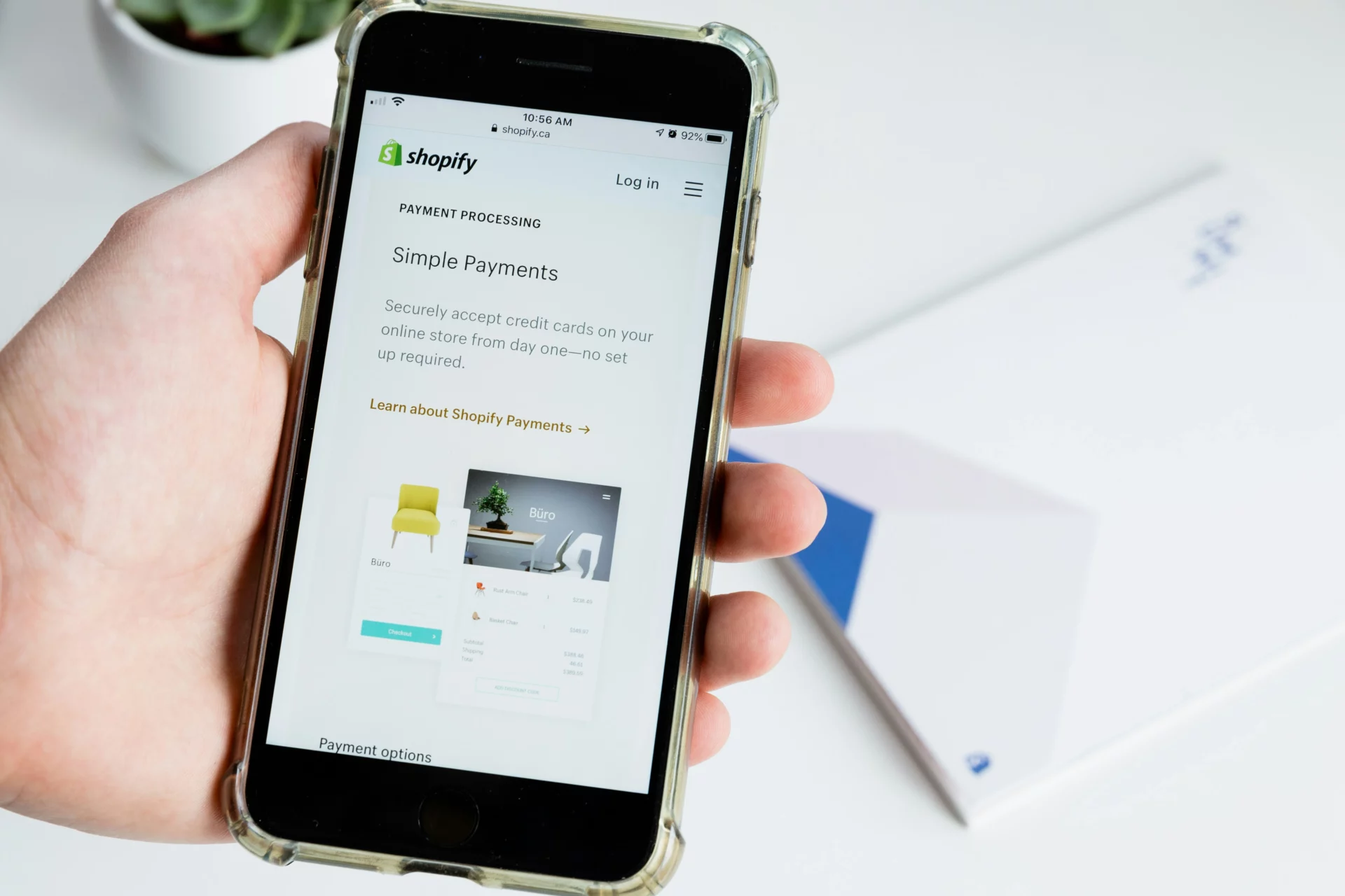 Shopify Sidekick opened in a phone