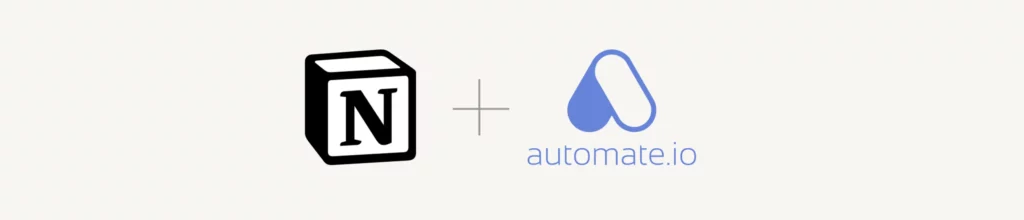 icons of notion and automate.io