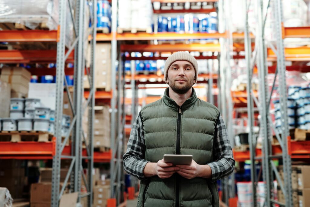 Man working in warehouse