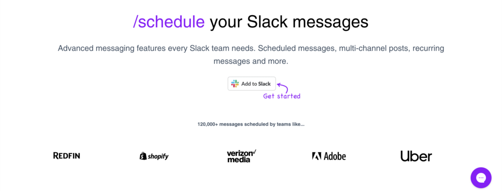 Homepage of Slack-Scheduler