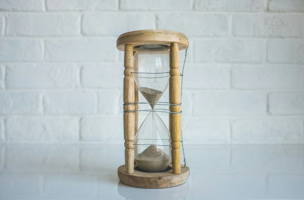 Sand Clock on the table