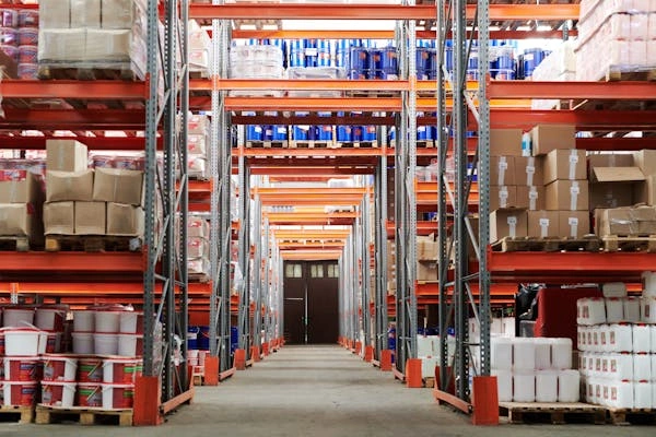 Warehouse where stock is stored