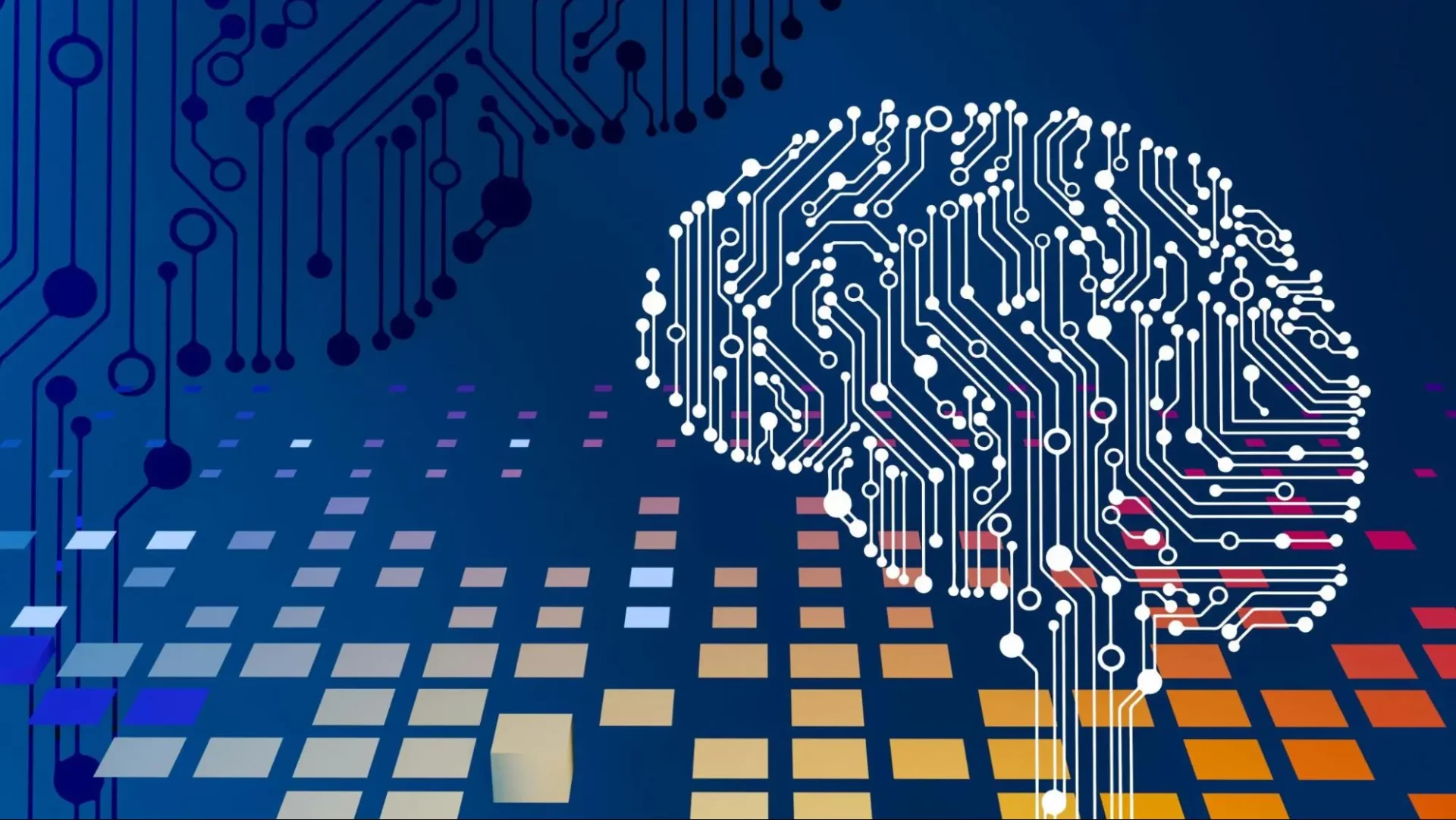 brain represented in microchip model